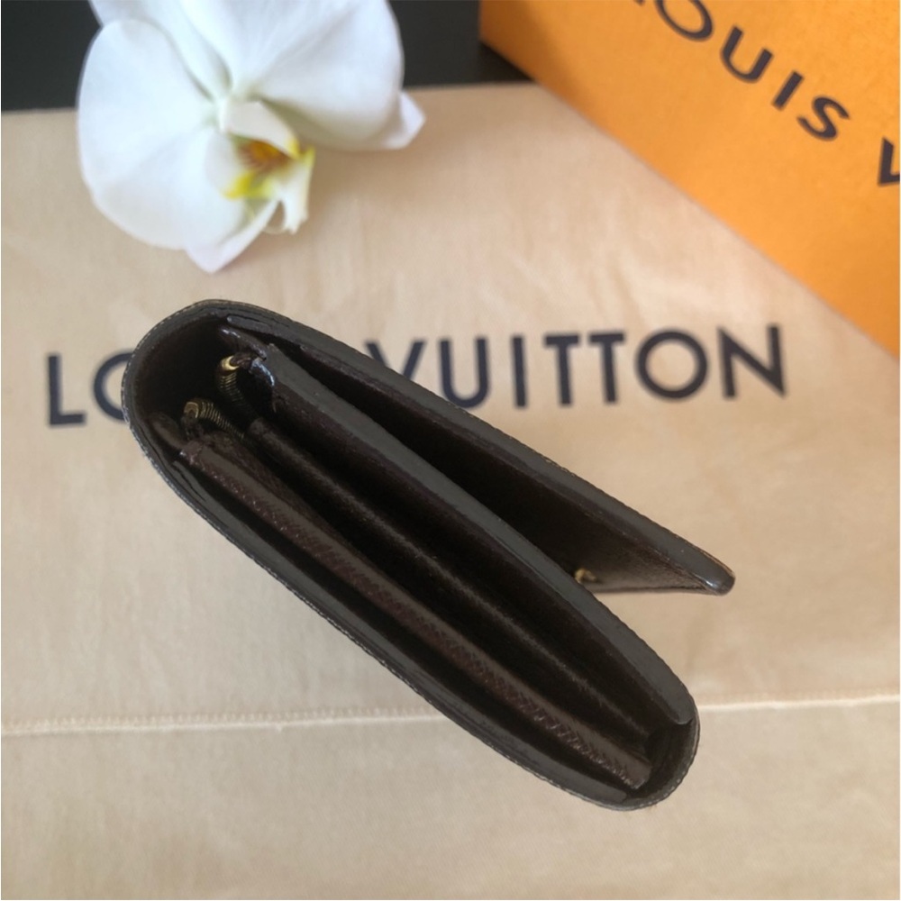 Louis Vuitton Damier Ebene Portefeuille Tresor N61736 Wallet, PRISTINE VTG 2003 - Picture 5 of 15